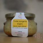 Purée de courgette et porc sauce aigre-douce