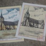 Carte église Laillé avec enveloppe